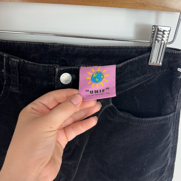 Unif Corduroy High Rise Button Up Boot Cut Pants - Picture 3 of 3